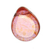 Czech Glass Beads Flat Pear Teardrops  - 16x12mm 'Rose / Gold Topaz Luster' (25 pcs)