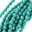 Czech Fire Polished Glass Beads 6mm Round 'Persian Turquoise' (25 pcs)