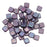 CzechMates Glass 2-Hole Square Tile Beads 6mm 'Opaque Amethyst Luster' (1 Strand)