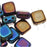 CzechMates Glass 2-Hole Square Tile Beads 6mm 'Blue Iris' (1 Strand)