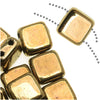 CzechMates Glass 2-Hole Square Tile Beads 6mm - Bronze (1 Strand)