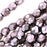 Czech Fire Polished Glass Beads 4mm Round Full Pearlized - Dusty Rose On Jet (50 pcs)