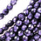 Czech Fire Polished Glass Beads 4mm Round Full Pearlized - Lilac On Jet (50 pcs)