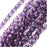 Czech Fire Polished Glass Beads, 6mm Round, Amethyst Luster, (1 Strand)