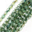 Czech Fire Polished Glass Beads 6mm Round Lumi Coated - Green (25 pcs)