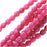 Czech Fire Polished Glass Beads 6mm Round - Plumeria Pink (25 pcs)