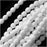 Czech Fire Polished Glass Beads 6mm Round, Opaque White, (1 Strand)