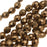 Czech Fire Polished Glass Beads 8mm Round - Metallic Bronze (25 pcs)