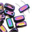 CzechMates Glass 2-Hole Rectangle Brick Beads 6x3mm - Purple Iris (1 Strand)