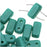 CzechMates Glass 2-Hole Rectangle Brick Beads 6x3mm - Gulf Turquoise (1 Strand)