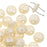 CzechMates Glass 2-Hole Round Flat Lentil Beads 6mm - Opaque Champagne Luster (1 Strand)