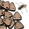 CzechMates 2-Hole Triangle Beads 6mm - Dark Bronze (2.5