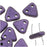 CzechMates 2-Hole Triangle Beads 6mm - Purple Metallic Suede (2.5" Tube)