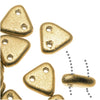 CzechMates 2-Hole Triangle Beads 6mm - Matte Metallic Flax (2.5