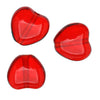 Czech Glass - Heart Shaped Beads 8.5x7.5mm Siam Ruby (25 pcs)