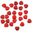 Czech Glass - Heart Shaped Beads 8.5x7.5mm Siam Ruby (25 pcs)