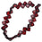 Czech Glass 2-Hole Silky Beads, 6mm Diamond Shape, Ruby Red Picasso (40 Pieces)