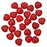 Czech Glass - Crackle Heart Beads 8.5x7.5mm 'Ruby' (25 pcs)