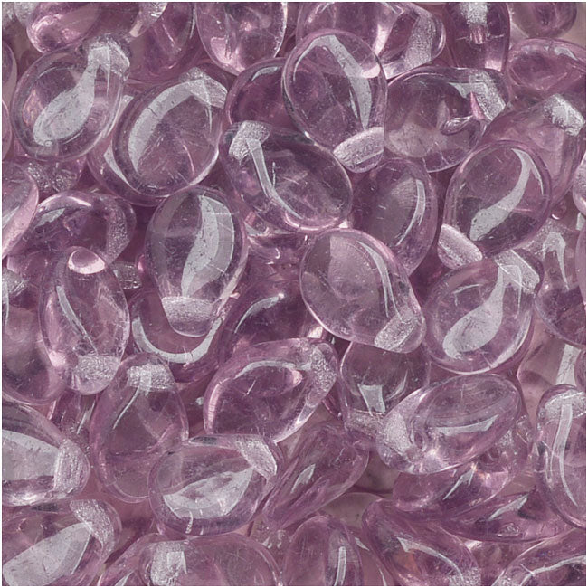 Czech Glass Pip Beads, Smooth Drops 7x5mm, Amethyst, Pack of 48