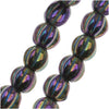 Czech Glass - Round Melon Beads 5mm Diameter 'Purple Iris' (50 pcs)