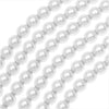 Dazzle It! Czech Glass Pearls, 6mm Round, White (1 Strand)
