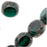 Czech Glass Triangular Table Cut Window Beads 8mm Emerald (1 Strand)
