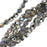 Czech Fire Polished Glass, Faceted Round Beads 6mm, Crystal Silver Rainbow Half-Coat (25 Pieces)