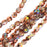 Czech Fire Polished Glass, Faceted Round Beads 6mm, Crystal Copper Rainbow Half-Coat (25 Pieces)