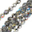 Czech Fire Polished Glass, Faceted Round Beads 8mm, Crystal Silver Rainbow Half-Coat (20 Pieces)