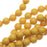 Czech Glass Pastella Collection, Smooth Round Druk Beads 8mm, Goldenrod Yellow (1 Strand)