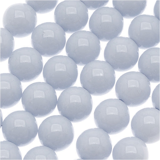 Czech Glass Round Party Beads 6mm - Pale Blue (1 Strand / 29 Beads)