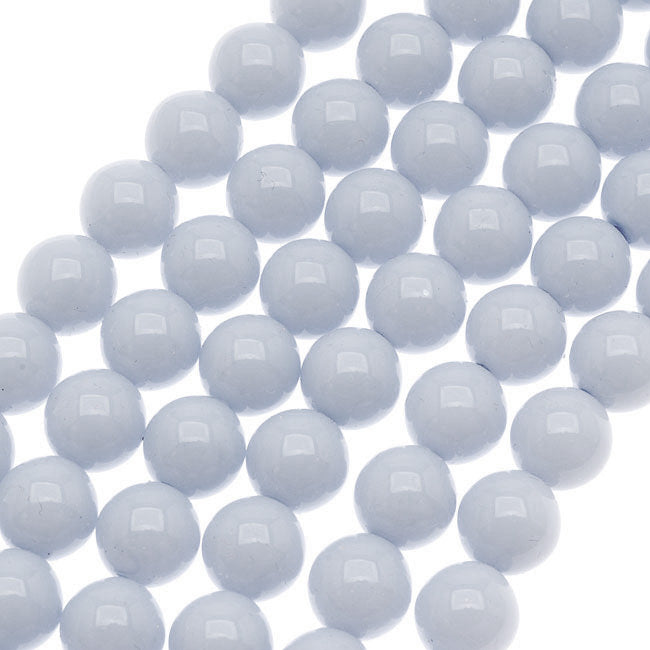 Czech Glass Round Party Beads 6mm - Pale Blue (1 Strand / 29 Beads)