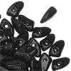 Czech Glass, Prong Beads 6x3.5mm, Jet Black (2.5