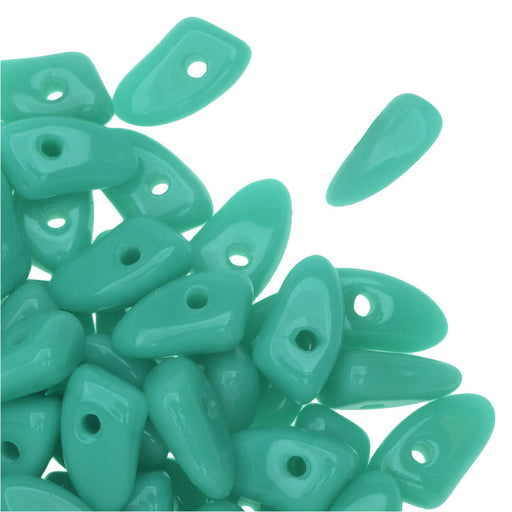 Czech Glass, Prong Beads 6x3.5mm, Turquoise (2.5" Tube)