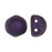 CzechMates Glass, 2-Hole Round Cabochon Beads 7mm Diameter, Metallic Purple Suede (2.5" Tube)