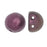 CzechMates Glass, 2-Hole Round Cabochon Beads 7mm Diameter, Pink Olive Polychrome (2.5" Tube)