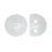 CzechMates Glass, 2-Hole Round Cabochon Beads 7mm Diameter, Opaque White Luster (2.5" Tube)