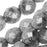 Czech Fire Polished Glass Beads, Faceted Round 8mm, Etched Crystal Full Chrome Silver (20 Pieces)