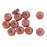 Czech Glass Beads, Hibiscus Flower 9mm, Pink Silk with Bronze Finish, by Raven's Journey (1 Strand)