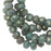 Czech Glass Beads Faceted Rondelle 3x5mm Aqua Green Opaline Silk, Gold Marbled, 1 Str, Raven's Journey