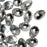 Czech Glass Beads, Teardrop 6x4mm, Crystal Halfcoat Silver (50 Pieces)