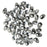 Czech Glass Beads, Teardrop 6x4mm, Crystal Halfcoat Silver (50 Pieces)