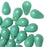Czech Glass Beads, Teardrop 6x4mm, Green Tuquoise Luster (50 Pieces)