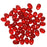 Czech Glass Beads, Teardrop 6x4mm, Ruby (50 Pieces)