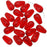 Czech Glass, Smooth Tear Drop Beads 10x6mm, Siam Red (20 Pieces)