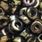 Czech Glass Beads, Donut 6.5mm, Jet Metallic Dark Bronze (1 Ounce)