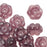 Czech Glass Beads, Puff Flower 9.5mm, Purple Swirl (1 Ounce)