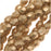 Czech Fire Polished Glass Beads 3mm Round Matte Metallic Gold (50 pcs)