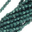 Czech Fire Polished Glass, 3mm Faceted Round Beads, Metallic Light Green Suede (50 Piece Strand)