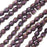 Czech Fire Polished Glass, 3mm Faceted Round Beads, Copper Rose Polychrome (50 Piece Strand)